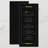 Menu Cadre Elegance Noir Simple Moderne Classique Maria (Devant / Derrière)