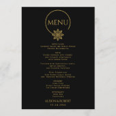 Menu Cadre élégant inspiré par les bijoux et mariage de (Devant)