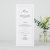Menu Cadre Élégant Moderne Classique Élévé Perle Mariag (Debout devant)