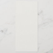 Menu Cadre Élégant Moderne Classique Mariage Écru (Dos)