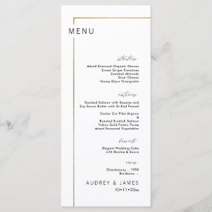 Menu Cadre en or faux minimaliste PixDezines