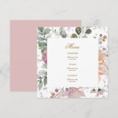 menu cadre floral (Devant / Derrière)