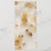 Menu Cadre floral aquarelle jaune et blanc d'automne (Dos)