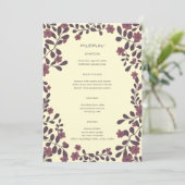 Menu Cadre Floral Automne Élégant Moderne Rustique PERS (Debout devant)