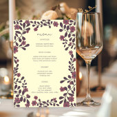 Menu Cadre Floral Automne Élégant Moderne Rustique PERS