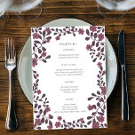 Menu Cadre Floral Automne Élégant Moderne Rustique PERS<br><div class="desc">Utilisez ces cartes de menu florales sucrées pour votre mariage, fête de fiançailles, douche nuptiale ou autre événement. Main dessinée par moi pour toi. Entièrement modifiable, ajoutez votre propre texte ou couleur arrière - plan. Cliquez sur "personnaliser" pour modifier le texte et "modifier la conception" pour modifier les polices, les...</div>
