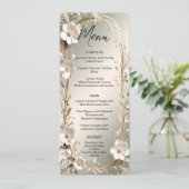 Menu Cadre Floral Blanc Orné (Debout devant)