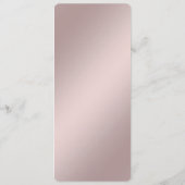 Menu Cadre Floral Rose Délicat (Dos)