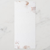 Menu Cadre Floral Rose Pâle Élégant Fantaisie (Dos)