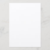 Menu Cadre floral rose vert Mariage (Dos)