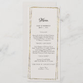 Menu Cadre géométrique Or Simplement Élégant Neutre (Devant / Derrière)