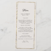 Menu Cadre géométrique Or Simplement Élégant Neutre (Devant)