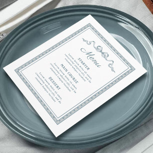 Menu Cadre Grec Bleu Poussiéreux