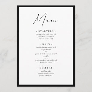 Menu Cadre Moderne et Élégant
