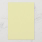 Menu Cadre Rose – Mariage Jaune Céleste (Dos)