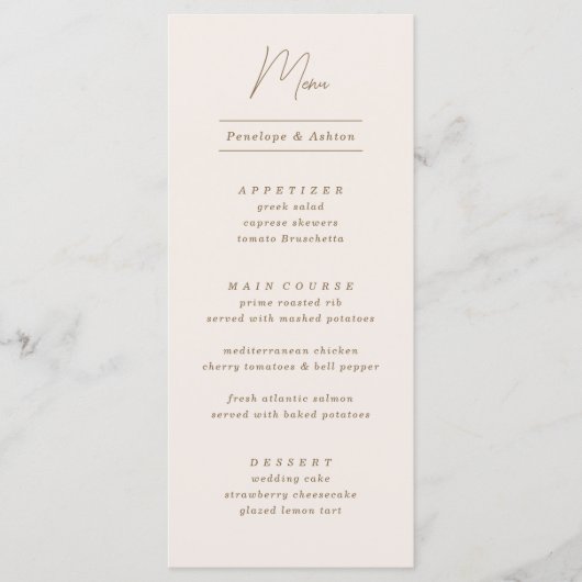 Menu Cadre simple et minimal (Devant)