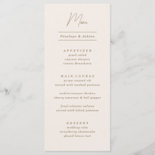 Menu Cadre simple et minimal