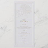 Menu Cadres d'ivoire d'Hydrangea Mariage élégant (Devant)