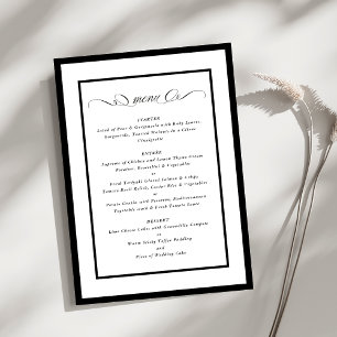Menu Cadres noirs Mariage de calligraphie officiel