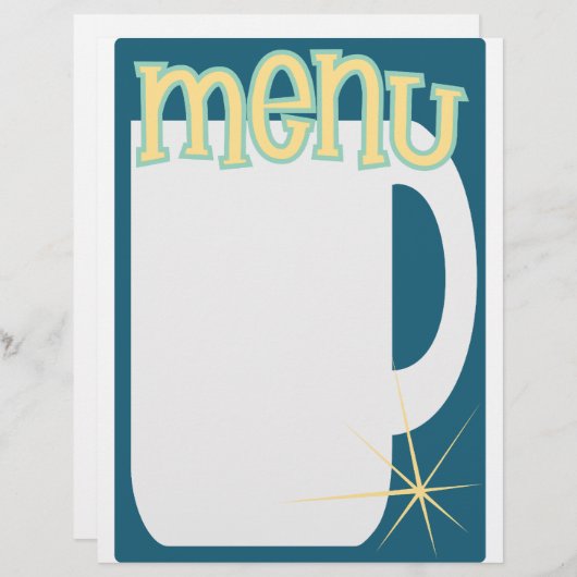 Menu Café (Devant / Derrière)