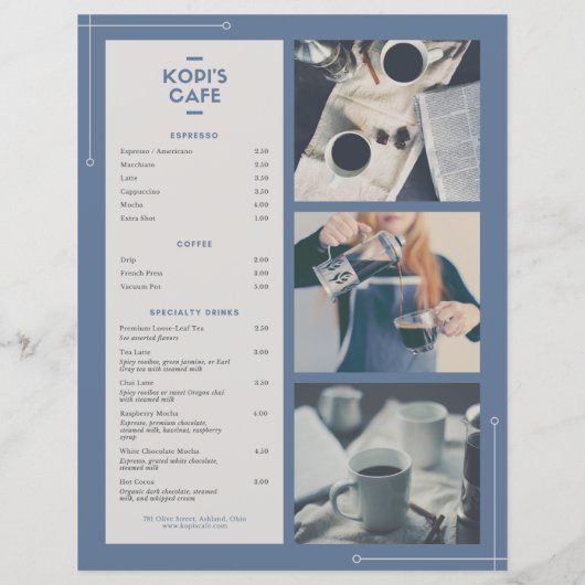 Menu café (Dos)