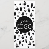 Menu Café à motif café Business Logo Tarifs (Dos)