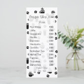 Menu Café à motif café Business Logo Tarifs (Debout devant)