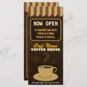 Menu Café Boutique Café Café Café Café Café Cartes (Devant / Derrière)