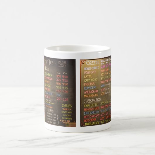 Menu Café - Café Mug (Centre)