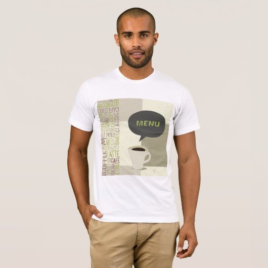 Menu Café Mens T-Shirt (Devant entier)