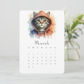 Menu Calendrier de mars autonome Kitty Chat Splash Art (Debout devant)