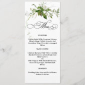 Menu Calligraphie aquarelle pour mariage de Greenery Bo (Devant)