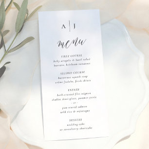 Menu Calligraphie de monogramme de mariage simple scrip
