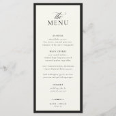 Menu CALLIGRAPHIE ÉLÉGANT Mariage (Devant)