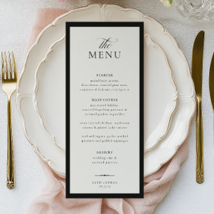 Menu CALLIGRAPHIE ÉLÉGANT Mariage