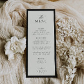 Menu CALLIGRAPHIE ÉLÉGANT Mariage