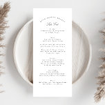 Menu Calligraphie élégante gris foncé Mariage officiel<br><div class="desc">Ce design fait partie d'une collection; s'il vous plaît contactez-moi si vous avez besoin d'aide pour trouver des designs ou des produits correspondants; également disponible en couleurs alternatives</div>