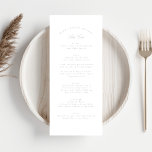 Menu Calligraphie gris clair classique Mariage formel<br><div class="desc">Ce design fait partie d'une collection; s'il vous plaît contactez-moi si vous avez besoin d'aide pour trouver des designs ou des produits correspondants; également disponible en couleurs alternatives</div>