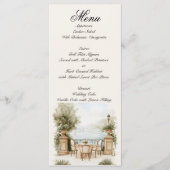 Menu Calligraphie Lac de Côme (Devant)