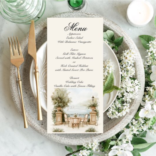 Menu Calligraphie Lac de Côme