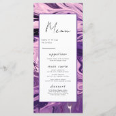 Menu Calligraphie minimale moderne Mariage d'art Abstra (Devant)