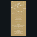 Menu Calligraphie moderne or intemporel et mariage blan<br><div class="desc">Un menu de mariage intemporel et élégant avec un script de calligraphie raffiné sur un arrière - plan classique,  parfait pour une célébration mariage formelle et sophistiquée. Pour la personnalisation ou des produits supplémentaires avec ce design,  n'hésitez pas à me contacter.</div>