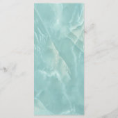 Menu Calligraphie romantique en marbre turquoise (Dos)