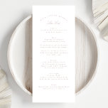 Menu Calligraphie rose classique Mariage officiel<br><div class="desc">Ce design fait partie d'une collection; s'il vous plaît contactez-moi si vous avez besoin d'aide pour trouver des designs ou des produits correspondants; également disponible en couleurs alternatives</div>
