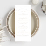 Menu Calligraphie rose pâle classique Mariage officiel<br><div class="desc">Ce design fait partie d'une collection; s'il vous plaît contactez-moi si vous avez besoin d'aide pour trouver des designs ou des produits correspondants; également disponible en couleurs alternatives</div>