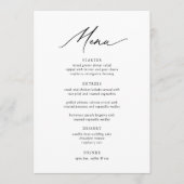 Menu Calligraphie simple élégante 5 x 7 Mariage (Devant)