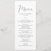 Menu Calligraphie simple Mariage rustique (Devant)