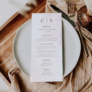 Menu Calligraphie simple Mariage rustique