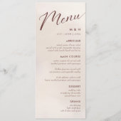 Menu Calligraphie simple Mariage rustique (Devant)
