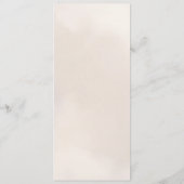 Menu Calligraphie simple Mariage rustique (Dos)